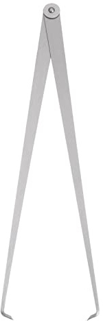 sourcing map Firm Joint Inside Caliper 400mm 16 Inch Tool Steel Firm Friction Joint Internal Measurement Tool for Carving Shaping Modeling, Silver