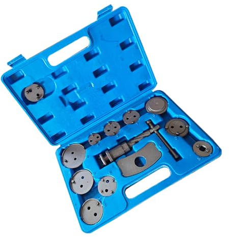Uqezagpa 12pcs Car Disc Brake Caliper Tool Set Steel Plunger Compressor Carbon Sttel Car Brake Caliper Rewind Tool With Storage Easy Systems Adjustment