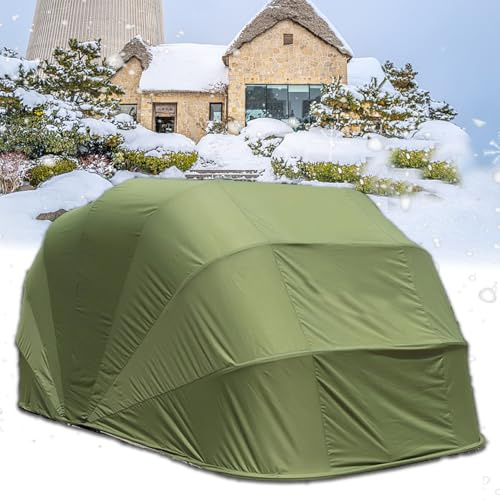 Cochera portátil, tienda de campaña resistente para coche, cubierta de garaje de acero inoxidable para almacenamiento y piscina, diseño resistente, dimensiones de 5,8 m x 2,5 m x 2,4 m