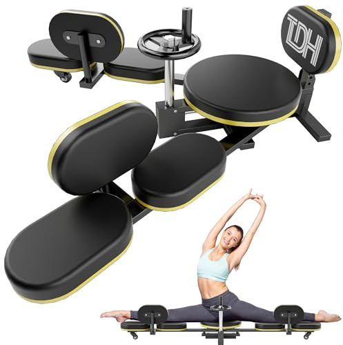 TDH Leg Stretcher, 220LBS Stretcher Machine,200° Adjustable Split Machine for Ballet, Dance,Yoga, Flexibility Stretching Equipment to Relieving Leg Muscl,Exercise for Everyone(Yellow)