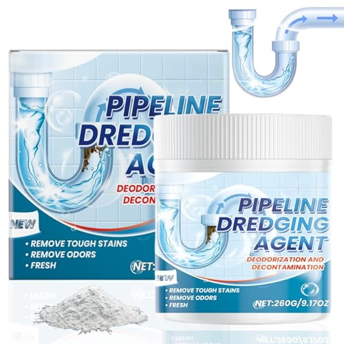 Drain Unblocker,Powerful Drain Cleaner & Sink Unblocker,Toilet Cleaning Foam Powder,Safe for All Pipes,Effective Clog Remover & Deodorant,for Kitchen Bathroom Toilet Shower,All-Purpose Pipe Opener