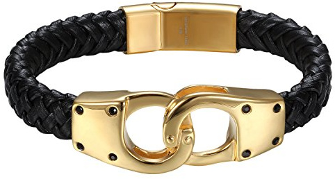OIDEA Herren Armband Leder mit Magnetverschluss: Geflochten Armreif Handgelenkn Lederarmband mit Magnet Verschluss Vintage Retro Stil Schmuck Geschenk für Männer Junge Silber Gold Schwarz Blau