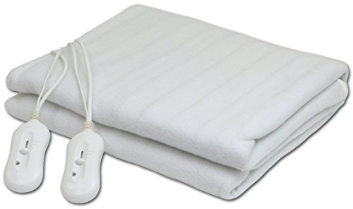 TSC - Coperta riscaldata, Riscaldatore Letto, Coprimaterasso Riscaldato 2 posti, Telecomando, 3 impostazioni di temperatura, Indicatore LED, 160 x 140 cm, 60 Watt, Standard/Certificazioni: CE