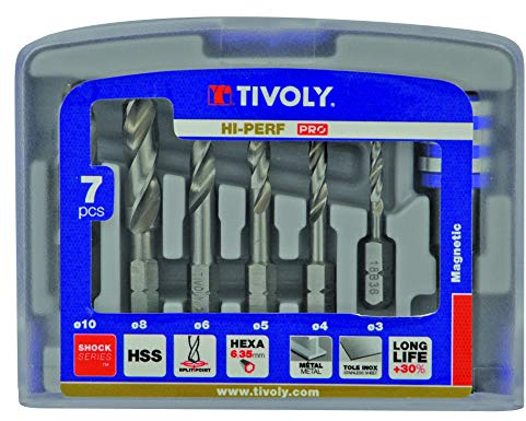 Coffret Tivoly de 6 Forets métaux Hexa monobloc Ø 2 à 10 mm