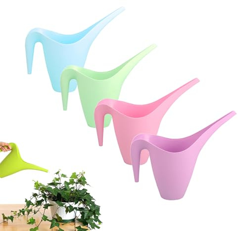 HPiano Regadera (4 Piezas), Mate, Volumen 1 litro, plástico, Azul Verde Rosado púrpura, tamaño pequeño, regadera de jardín Regaderas para oficinas, hogar, Interiores, Exteriores
