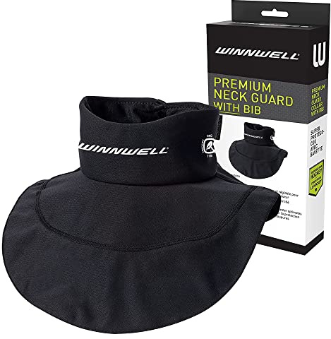 Winnwell Premium Hockey Neck Protector - Hockey Neck Guard for Senior & Youth Players - Ice Hockey Equipment Throat Guard - Lightweight & Adjustable Collar