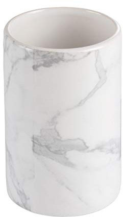 Douceur d'Intérieur, Gobelet (Diamètre 7,2 x 11 cm) Marbre Gris, Céramique Imprimée