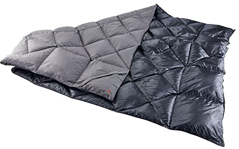 Y by Nordisk Kiby - komprimierbare Daunendecke (200 x 140 cm), Farbe: black