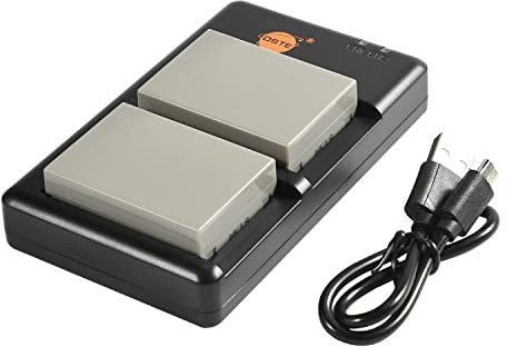 BLN-1 - Batería Recargable de Repuesto y Cargador Dual Compatible con BCN-1, Olympus OM-D E-M1, OM-D E-M5, Pen F, Pen E-P5, OM-D E-M5 Mark II (2 Unidades)
