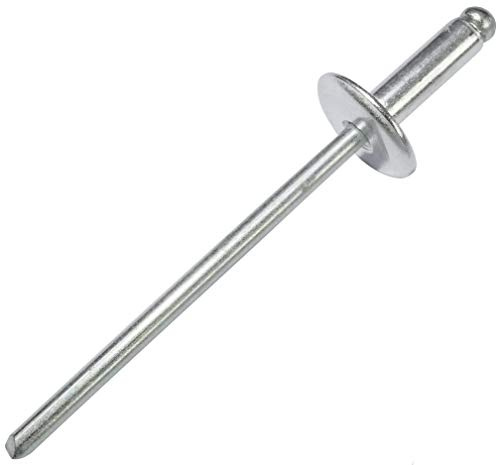 AERZETIX - C48143 - Lot de 100 Rivets aveugles Ø3.2x10mm à tête large 10mm - DIN 7337 C - rivet pop à rupture de tige - en aluminium/acier