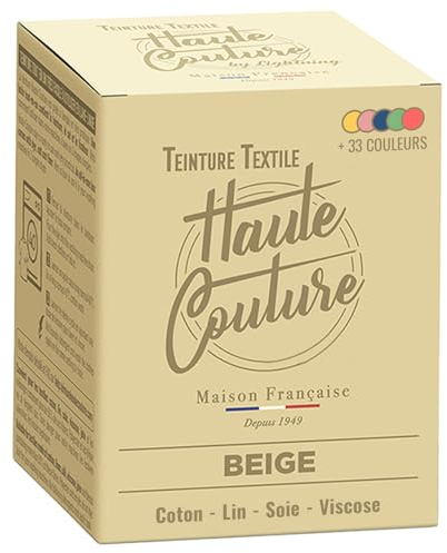 Haute Couture Textilfarbe – 350g – Beige - Alles-in-Einem – Fertig zur Anwendung für Kleidung und Stoffe