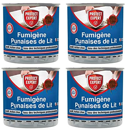 Lot de 4 boites de Fumigène anti-punaises de lit 10grs