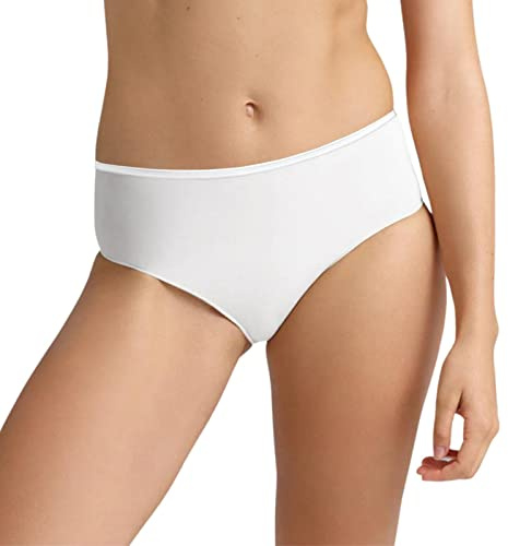 Intimitaly Set 6 Slip Donna Cotone Vita Alta Mutande Donna Cotone Midi Anallergiche Anatomiche (6 Bianchi, M)