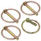 SKIR'CO (4 pezzi) Spine a scatto in acciaio zincato 6 mm, spine a scatto con bloccaggio, DIN 11023, perno in metallo con anello