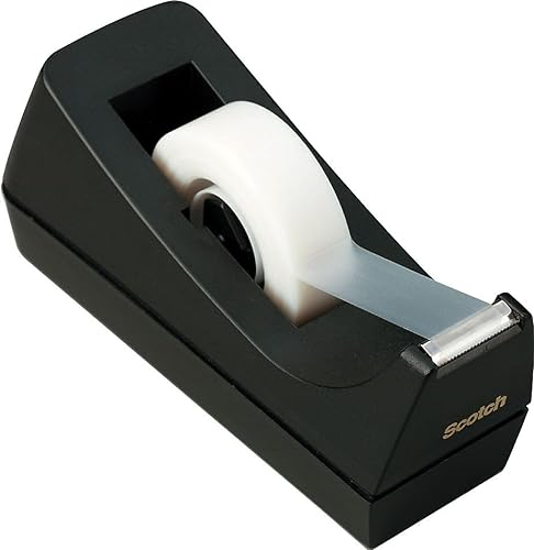 Scotch Klassischer Klebebandabroller, schwarz, 2,5 cm Kern, 12 St ck