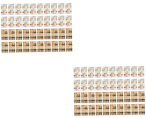 Ciieeo 2 Sätze Selbstklebende Aufkleber Zur Lochreparatur Verschiedene Dekorative Mini-donut-papieraufkleber Einfach Zu Verwenden und Aufzubewahren für Loseblattordner 40 Blatt