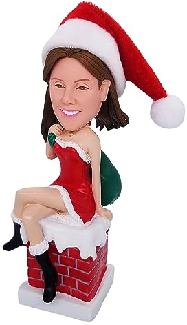 mydedor Benutzerdefinierte Wackelkopf-Figur, Boutique-Weihnachtspuppe, Geschenk für Sohn, Tochter, Wackelkopf-Figuren, Dekoration für Auto, Schreibtisch, Büro, handgefertigtes Geschenk