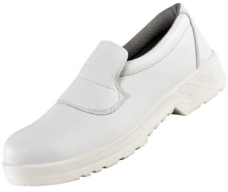 Ergos Lausanne V S2 SRC | Chaussures de Sécurité Type Mocassin | Idéale pour L'Agro-Alimentaire, La Restauration, Les Laboratoires | Mixte | Blanc | 37