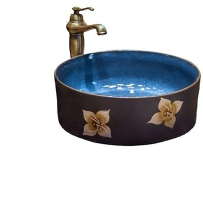 Lavabo Lavabo da appoggio vintage Lavabo scandinavo Lavabo da bagno rotondo in ceramica artistica Lavabo antico cinese Lavabo Bagno