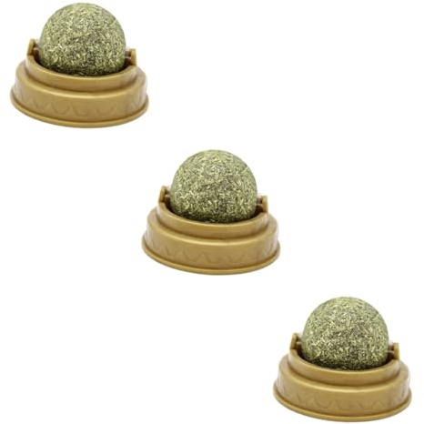 Sosoport 3stücke Edible Catnip Snackball Für Katzen Leckere Katzenminze Für Zahnreinigung Und Verdauungsförderung Interaktives Spielzeug Zum Lecken Und Spielen Sicher Für Zahnfleisch