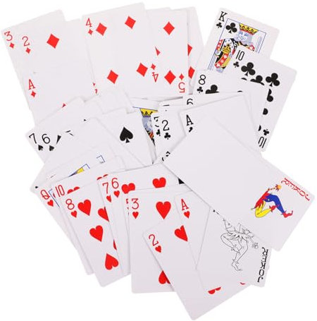VICASKY Blanko Pokerkarten Aus Papier Einseitig Bedruckbar Für Selbstgemacht Und Partyunterhaltung Tragbare Spielkarten Für Familien Und Freunde