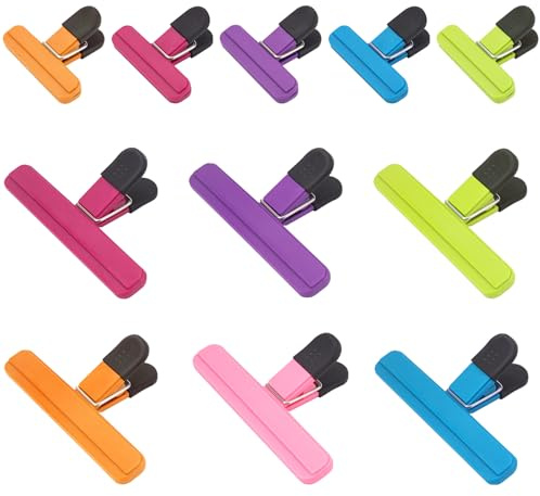 EWOID 11Pcs Chip Bag Clips, Bag Clips for Food Storage, Snack Clip for Other Food Bags, Heavy Duty Sealing Clip for Home, Office and More