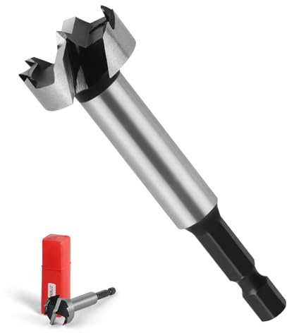 ZDNT Forstner - Punta professionale per legno, 27 mm, Fresa per Legno, punta con codolo esagonale