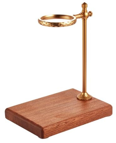 DimyFew Pour Over Kaffeestation, Dripper Ständer, Kaffee Tropfer Ständer, Tragbarer Kaffee Tropfer Halter Aus Holz für Espresso Kaffeemaschine, Kupfer