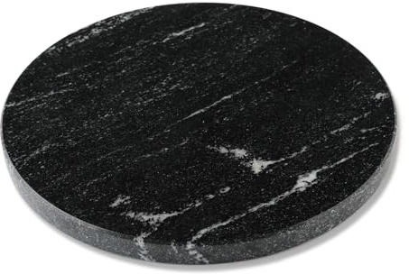 Cahzfie Planche à Découper de Luxe en Granit Naturel d'Brésil - Planche de Cuisine pour Viande, Jambon, Pain, Fromage - Naturelle, Durable, Décorative et Résistante à la Chaleur (Via Lactea)