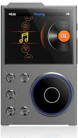 Wzxksoac Lecteur MP3 Bluetooth 16Go+8Go HiFi Portable Lecteur de Musique avec Mémoire Intégrée, Idéal pour Les Passionnés de