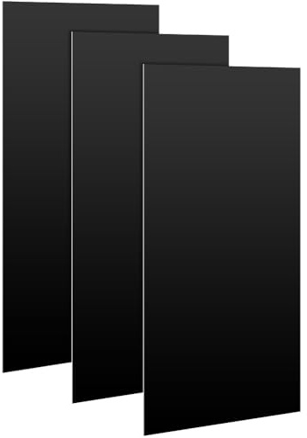 OLYCRAFT 3 piezas de láminas de aluminio negro rectangulares, placas de grabado de aluminio de 0.8mm de espesor, placas de metal tratadas térmicamente para bricolaje, para decoración DIY del hogar y