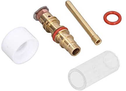 TIG-Schweißbrenner-Set, OCIM17S-332 Glass Cup Düse Teil Kit Set mit Läuterdüse O Ring White Plastic Reparing Ring für 2,4 mm WP-17/18/26 Argonschweißbrenner