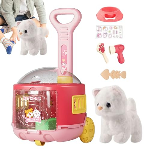 Electronic Pets | Juguete electrónico interactivo de peluche, animales de caricias realistas para juegos de rol para niños pequeños, cumpleaños infantiles, bebé y niña