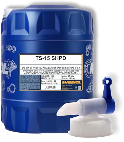 20L MANNOL TS-15 SHPD 20W50 Motoröl Mehrbereichsöl
