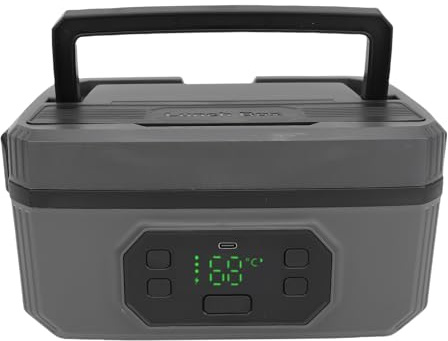ASHATA Boîte à Lunch électrique, Réchauffeur de Réchauffement de Repas de Grande capacité à Lunch pour le Déjeuner de Chauffage Rapide avec 304 en Acier Inoxydable, pour le Chantier de (1200ml)