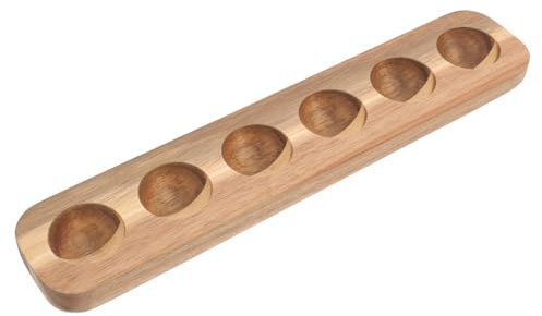 BUGUUYO Portauova in Legno per Cucina, Contenitore per 6 Uova Superficie Liscia e Sicura, Design Semplice per Casa