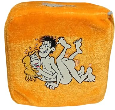 Dado Erotico Gigante, 13x13x13 cm, Arancione, Gioco per Coppie, Regalo Divertente