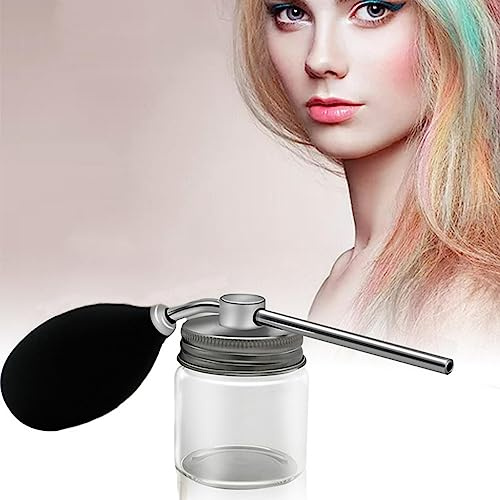 ZESHGON Powder Spray Bottle with Nozzle, Refillable Hair Building Fiber Spray Applicator Bottle for Hair Loss and Thinning, Fiber Powder Dispenser Hairdressing Tools for Men Women