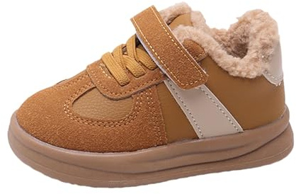 Sneaker kilklack mode stora barn vinter vatten säker platt håller varma stövlar bekväma skor sportskor svart, GUL, 27 EU