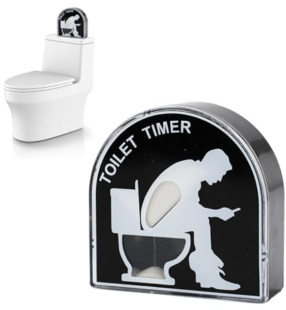 Svpfuo Temporizador De Arena para Inodoro, 5 Min | Divertido temporizador de arena para el baño, ideal como detalle de humor. Hace las visitas al inodoro más entretenidas.