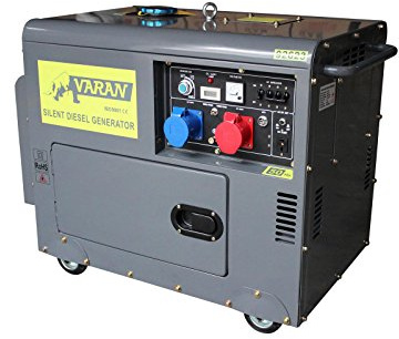 Varan Motors 92623-ATS Diesel Stromerzeuger schallgedämpft Stromaggregat 5kVA 400V & 230V + Elektrostarter ATS