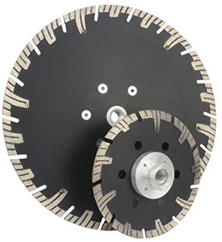 Weischer® - Diamanttrennscheibe 230 mm mit Flansch M14 | Turbo Diamantscheibe Trennscheibe segmentiert | für Beton, Pflaster, Stein, Ziegel, Fliese