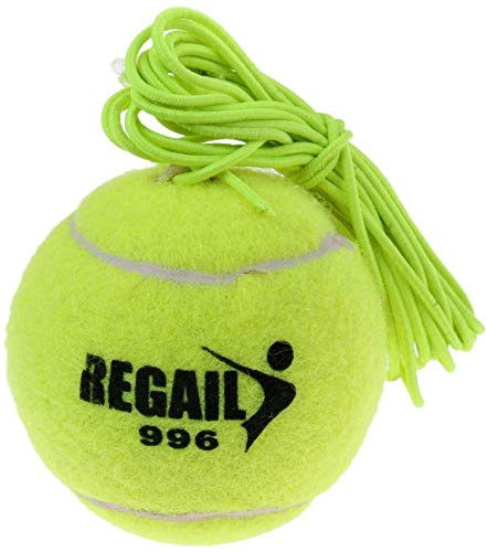 Tenlacum 1 x grüner Tennisball und Saitenersatz für Tennistrainer, ideal für Indoor- und Outdoor-Übungen