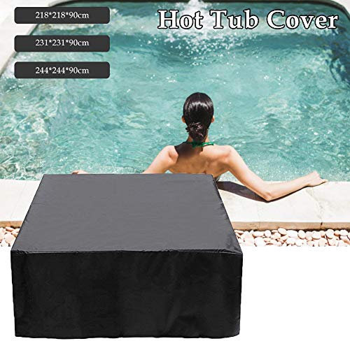 Rocita UV Resistant Hot Tub Cover Heavy Duty Durable SPA Cover Square Cover For Hot Tub 231 * 231 * 90cm