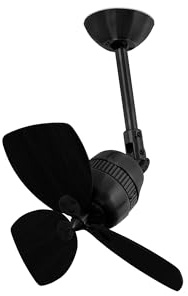 Deckenventilator Vedra Schwarz mit Wandschalter