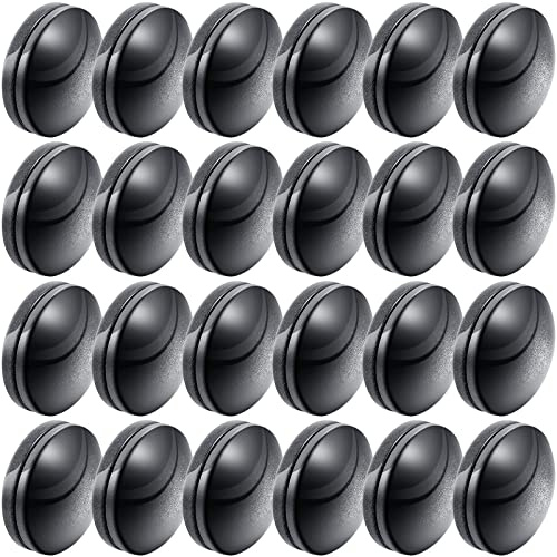 Jetec Magnetic Curtain Weights, Plastic Covered Heavy Duty No Sew Shower Curtain Magnets, Avoid Blowing Around, Work for Drapery, Tablecloth, Flag, Outdoor Liner(Black,24 Sets)