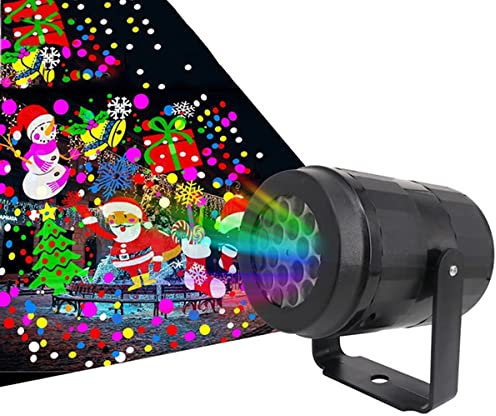 Proyectores de Navidad de 16 patrones, proyector de iluminación exterior de Navidad, rango de iluminación más amplio, iluminación de paisaje LED para la decoración de Navidad del jardín del hogar