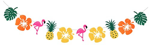 Abaodam Flamingo Banner Lang Tropische Wimpel Girlande Aus Papier Für Party Dekoration Flamingo Party Girlanden Vliesgirlande Papiergirlande