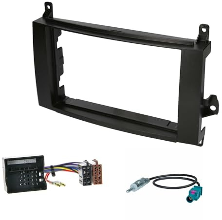 Audioproject A300-10 - Bilradio set dubbel DIN, kompatibel med Mercedes Benz A-klass W169 B-klass T245 Sprinter W906 Viano Vito W639 Sprinter W906 radioadapter antennadapter