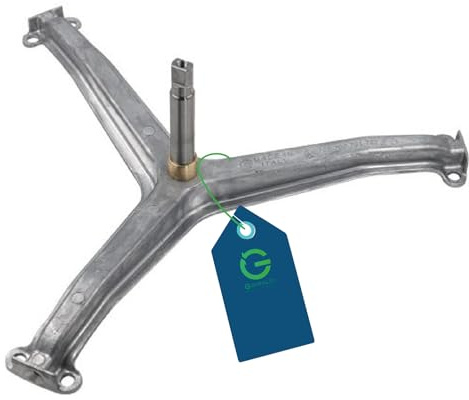 G GRIMALDI Crociera Cesto Lavatrice Compatibile con Ariston Indesit Hotpoint C00113810 – Albero 20x113,5 mm – Boccola Ottone Ø25x15,7 mm – Articolo Ricambio